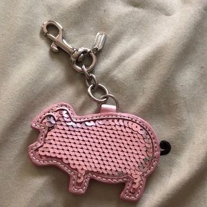 Coach pig keychain